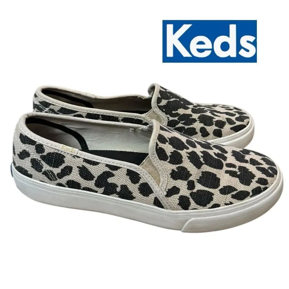 Keds Double Decker Women's 'Brown Leopard' WF64253 Slip-on Sneakers 9.5
